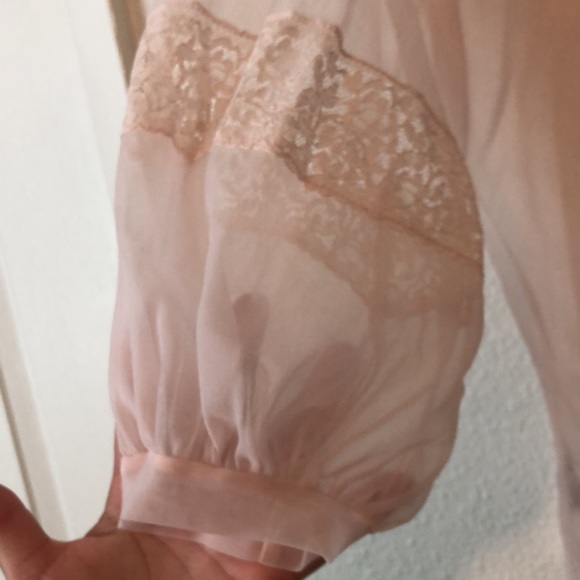 Vintage Lee Mar 1920’s Mesh and Lace Blouse - Picture 3 of 4